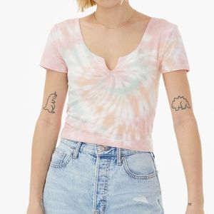 NWT Aeropostale Seriously Soft Baby Tee Cotton Tie Dye Top - Medium